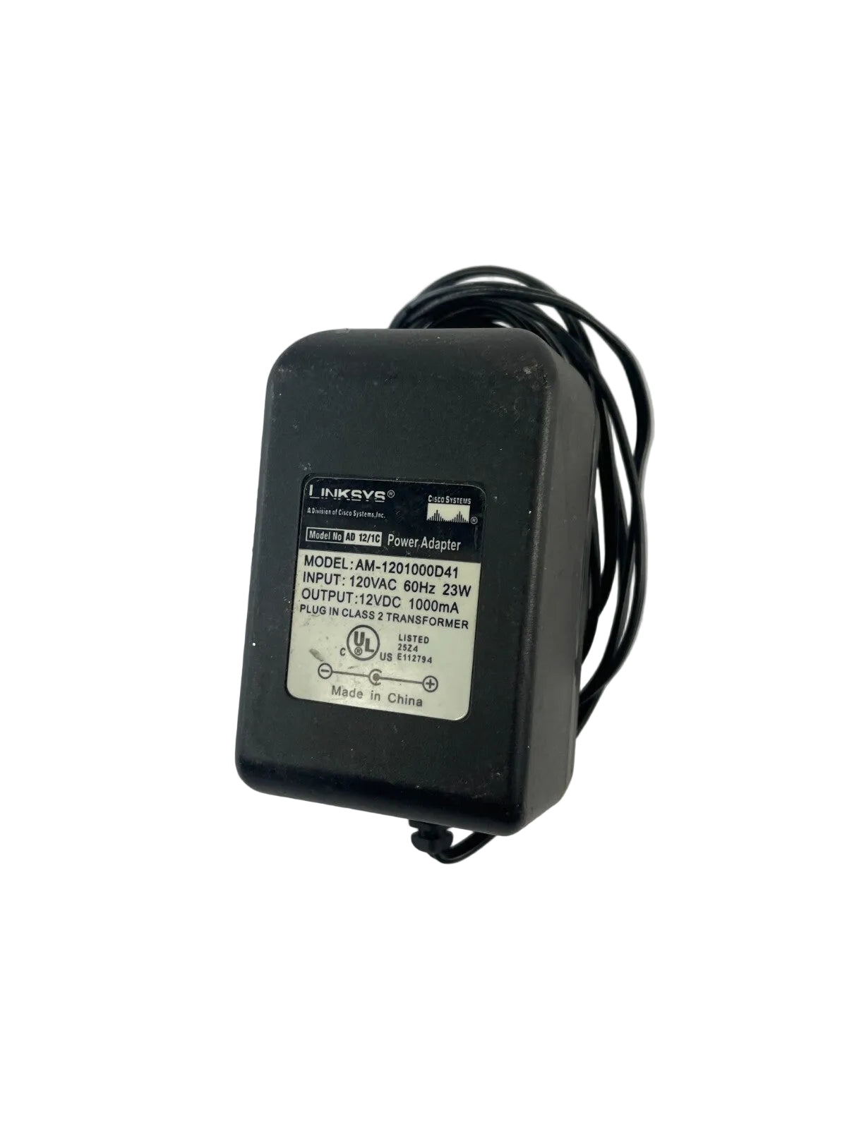 Geniune Linksys AM-1201000D41 Output 12 V 1.0 A Power Supply Adapter B01