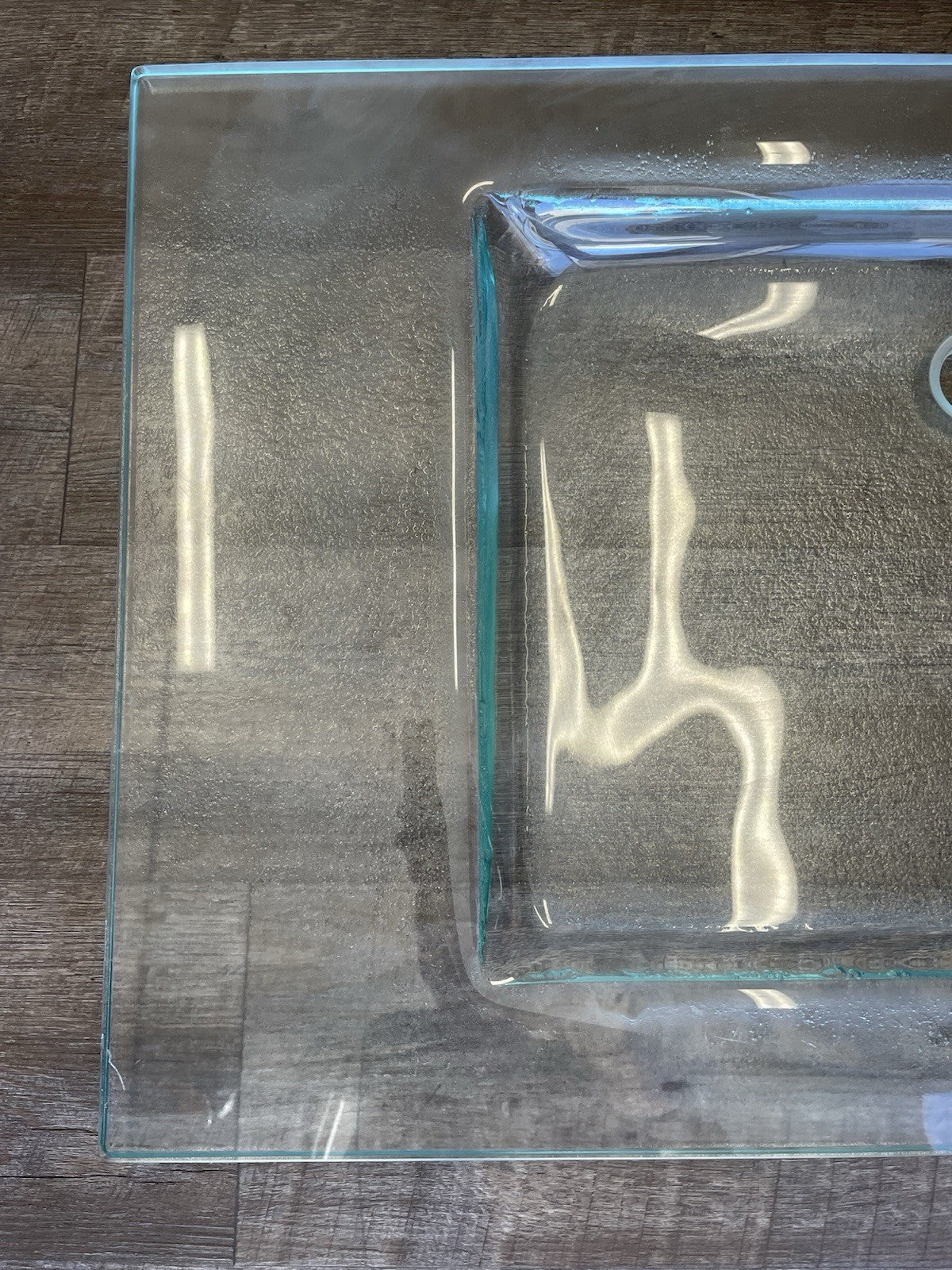 Hectarus Rectangle Glass Sink Bathroom  Model 1836-800 35.75" x 21.25" x 3/4"