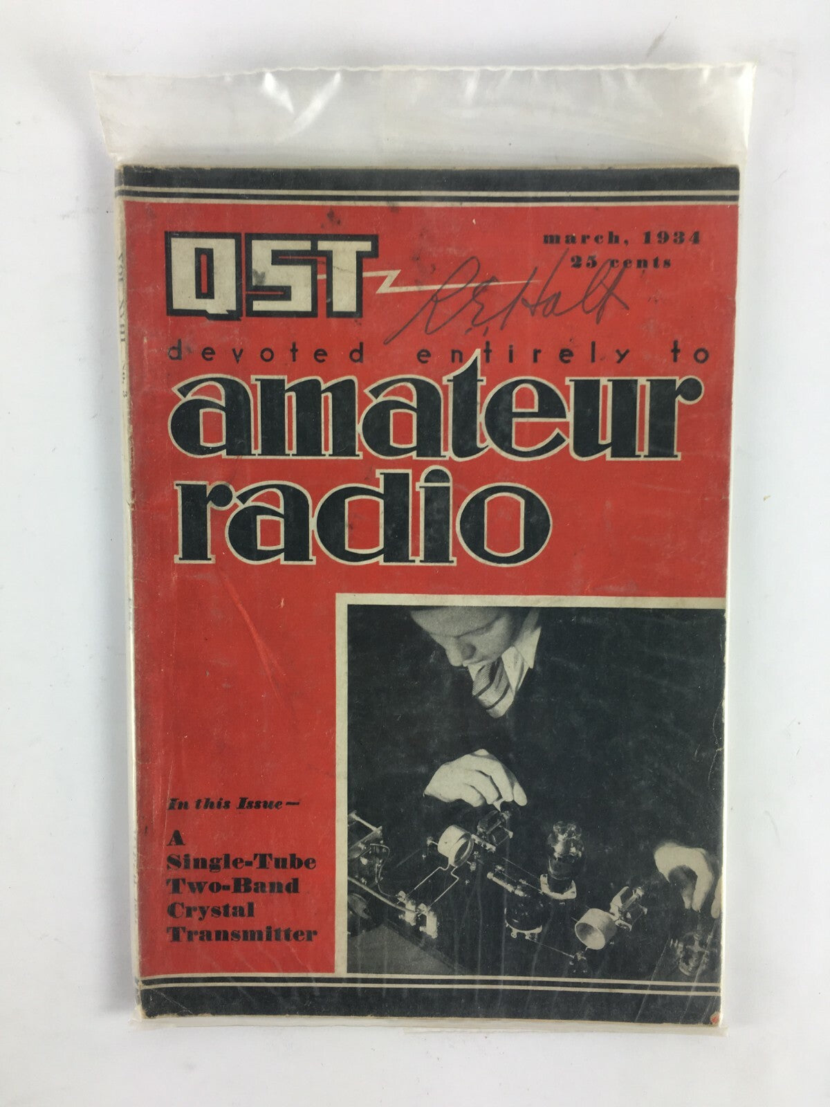 March1934 QSTAmateurRadio Magazine Radio ASingle Tube TwoBand CrystalTransmitter