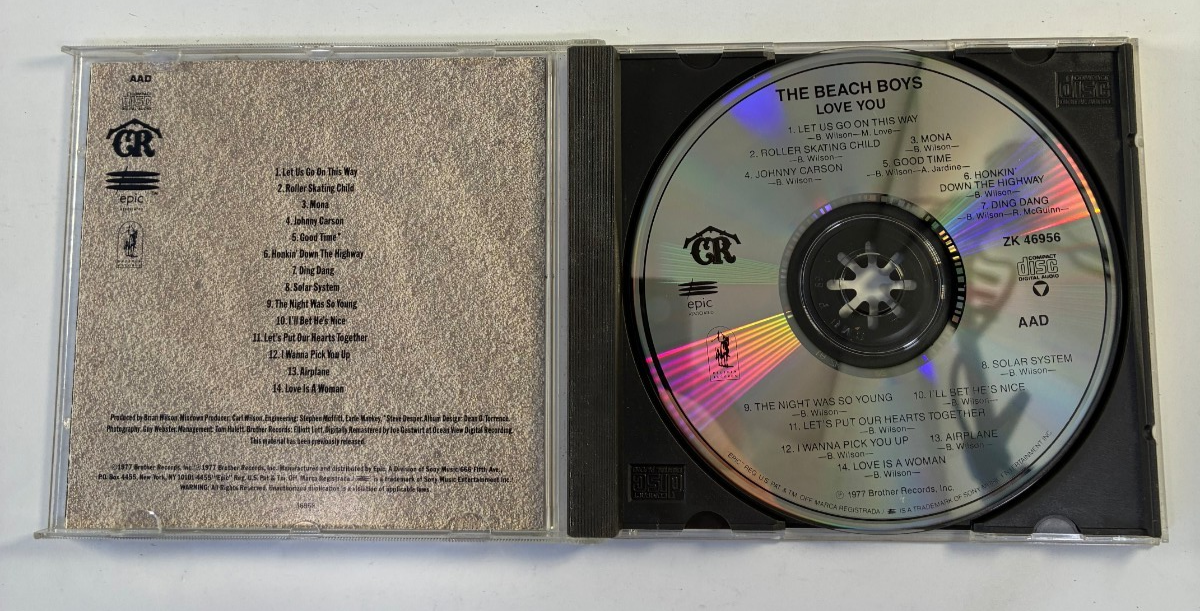 The Beach Boys Love You Brother Caribou Epic CD 1991