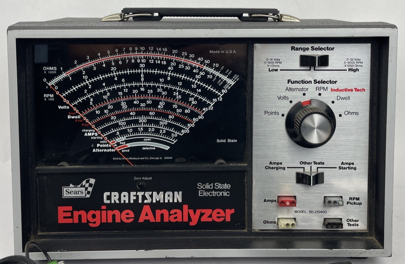 Vintage OEM CRAFTSMAN #161.210400 SOLD STATE ENGINE ANALYZER W Original Box