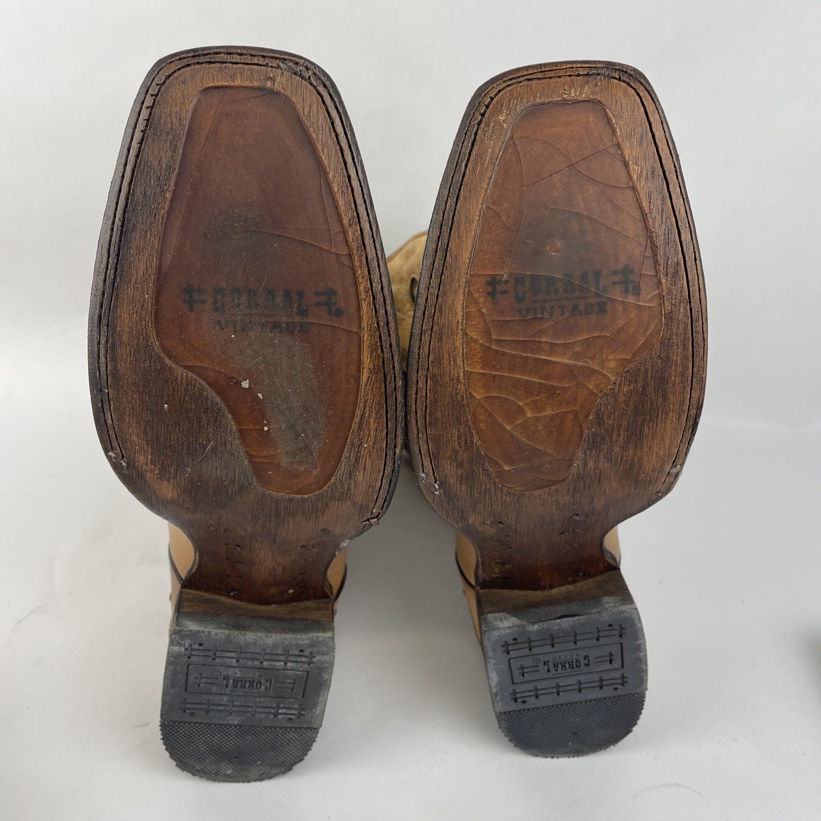 Corral men western boots brown tan square toe