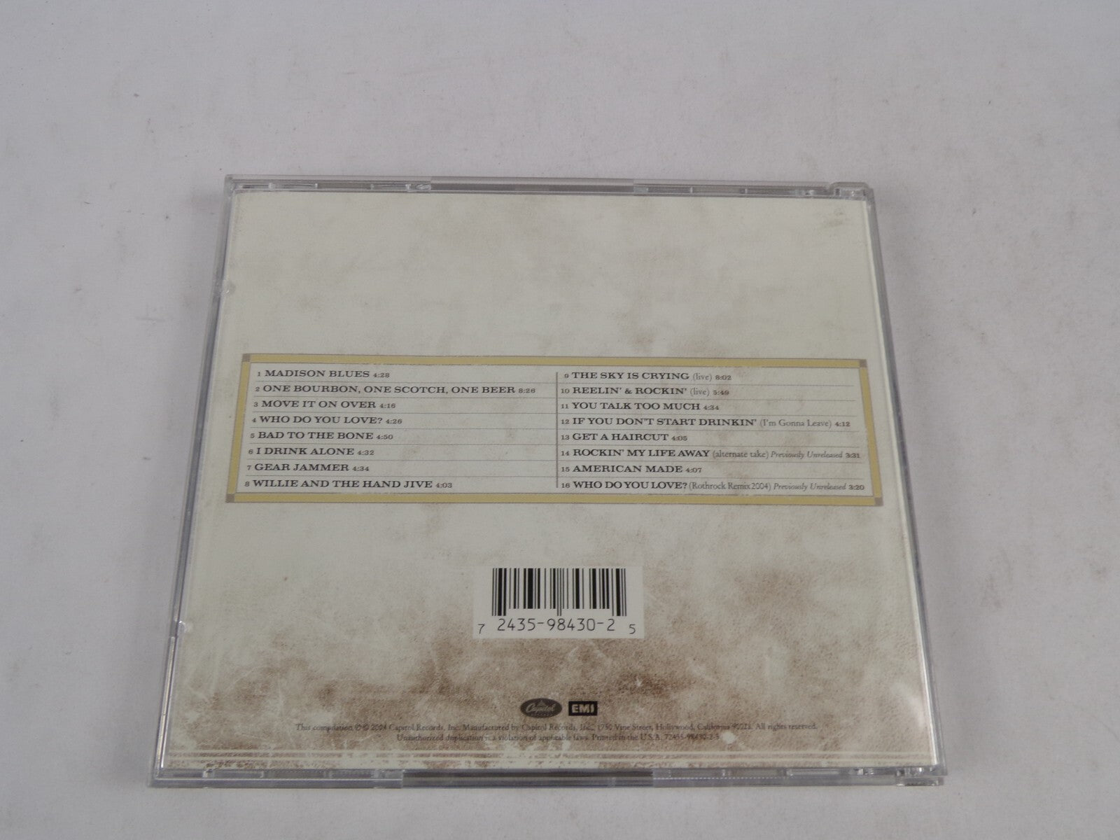 George Thorogood The Destroyers Madison Blues One Bourbon, One Scotch, One CD#53