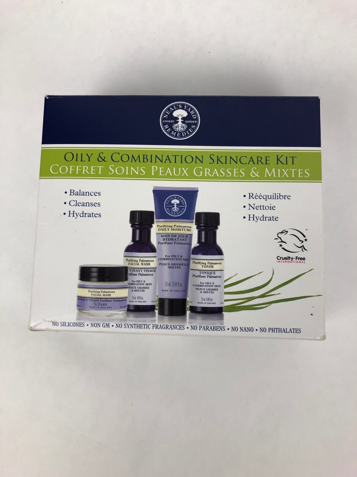 Neal’s Yard Remedies NYR Oily & Combination Organic SKIN CARE Kit Cruelty Free