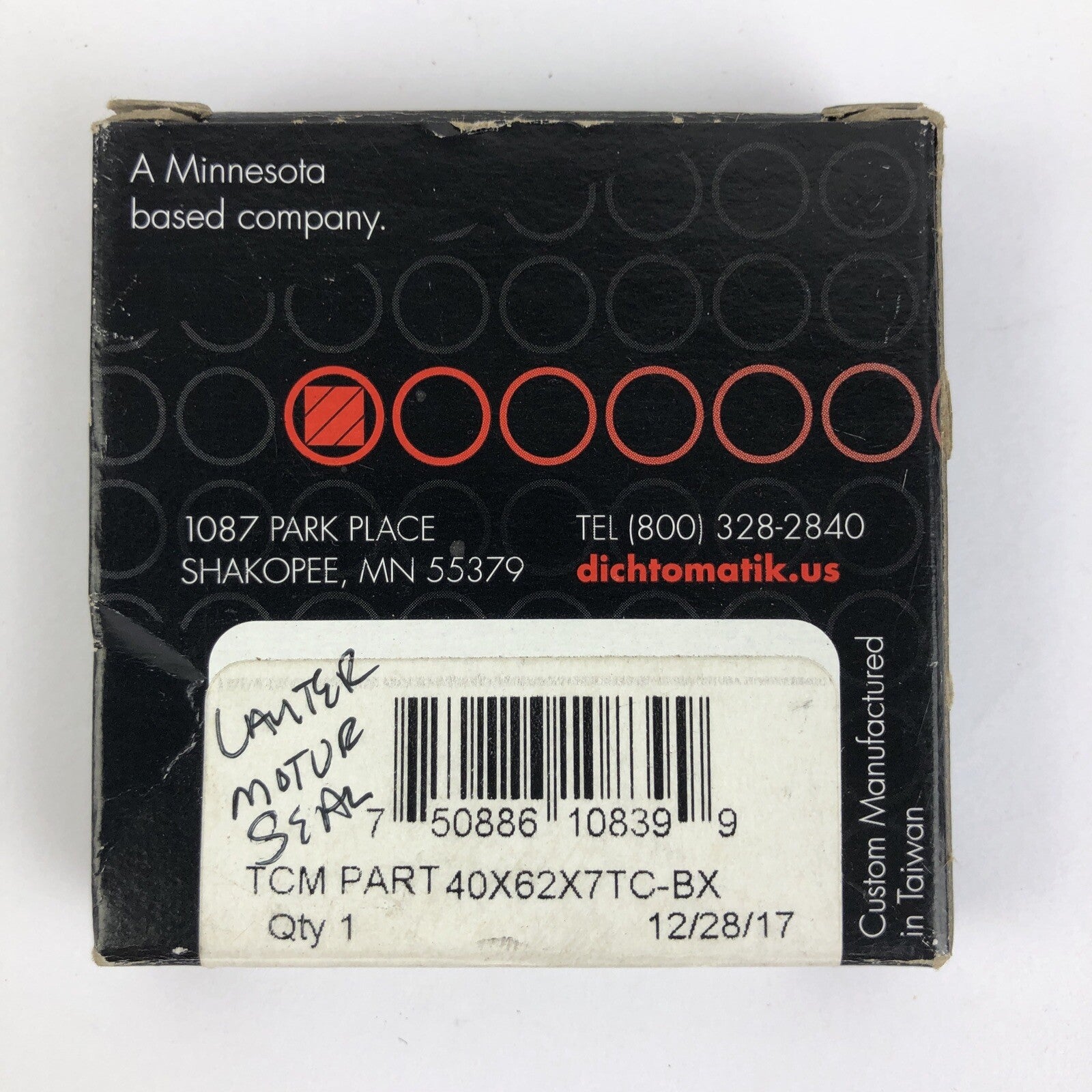 TCM 40X62X7TC-BX FKM/Carbon Steel Oil Seal, TF Type, 1.575" x 2.441" x 0.276" 