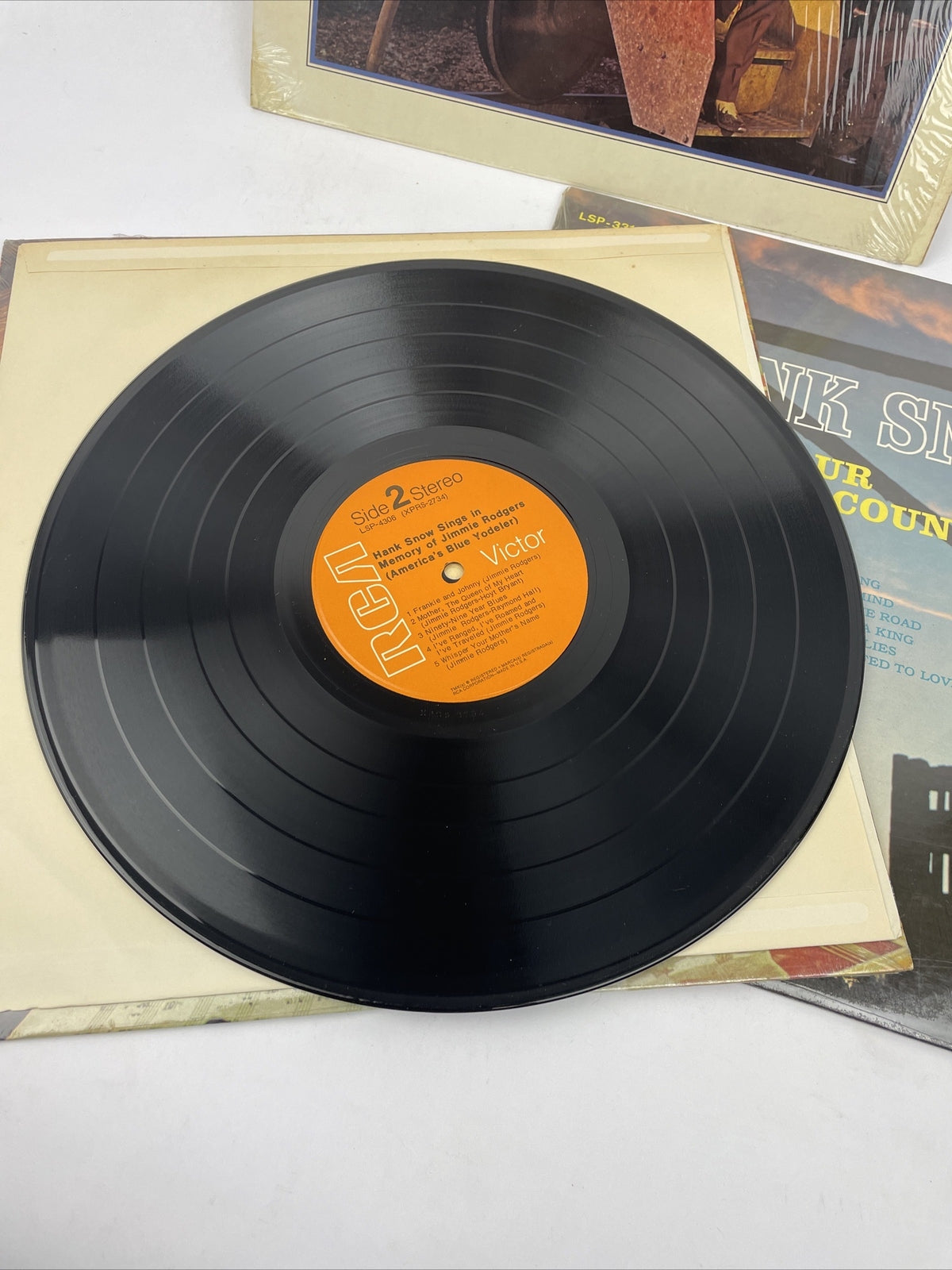 3 x HANK SNOW - Tracks & Trains - In Memory of Jimmy Rodgers + LP Vinyl Record