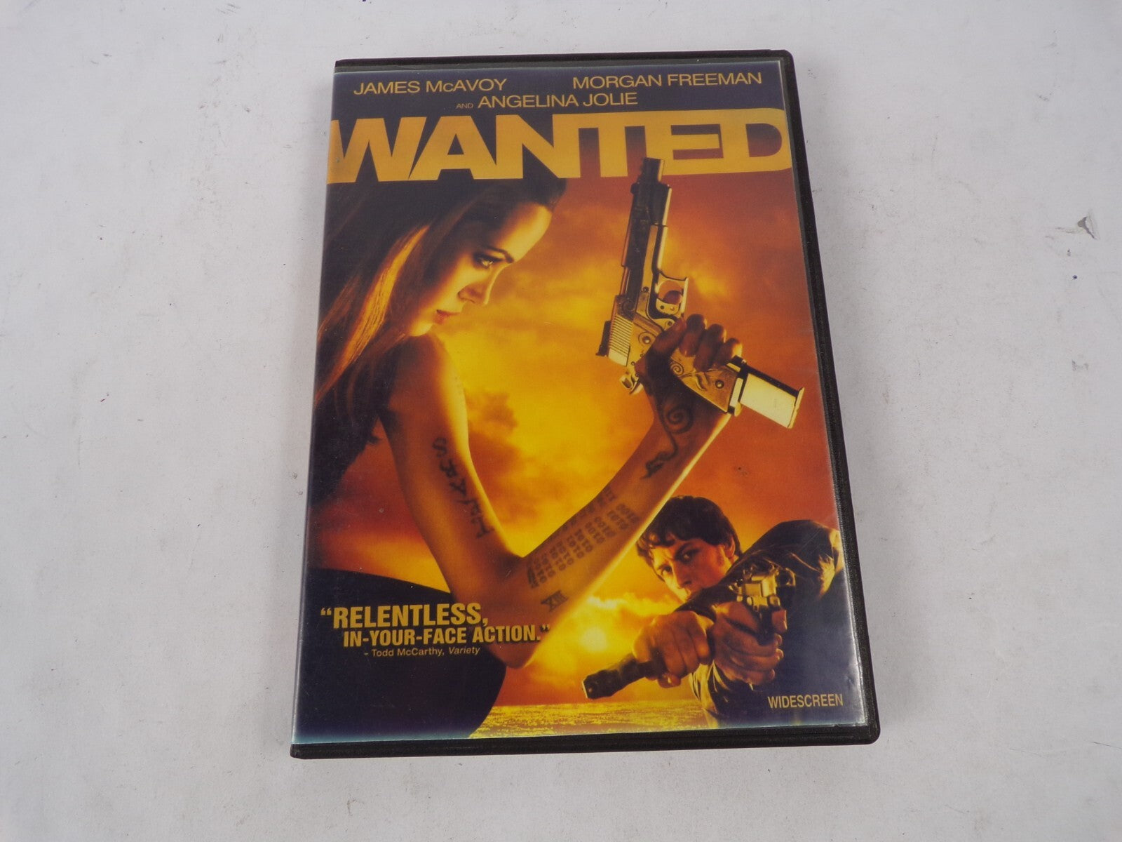 Wanted James Mcavoy Morgan Freeman And Angelina Jolie "Relentless, In DVD Movies