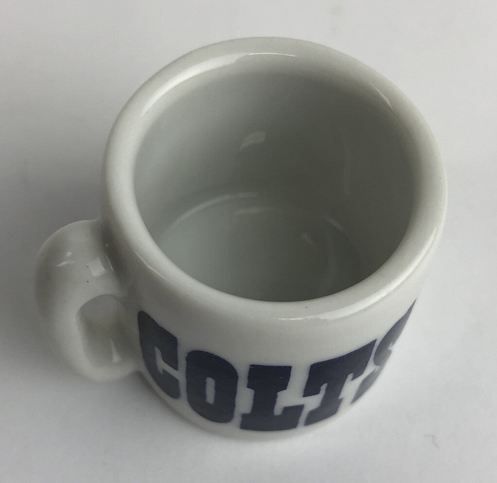Vintage NFL Mini Coffee Cup Mug Indianapolis Colts 1.25" Collectible Miniature