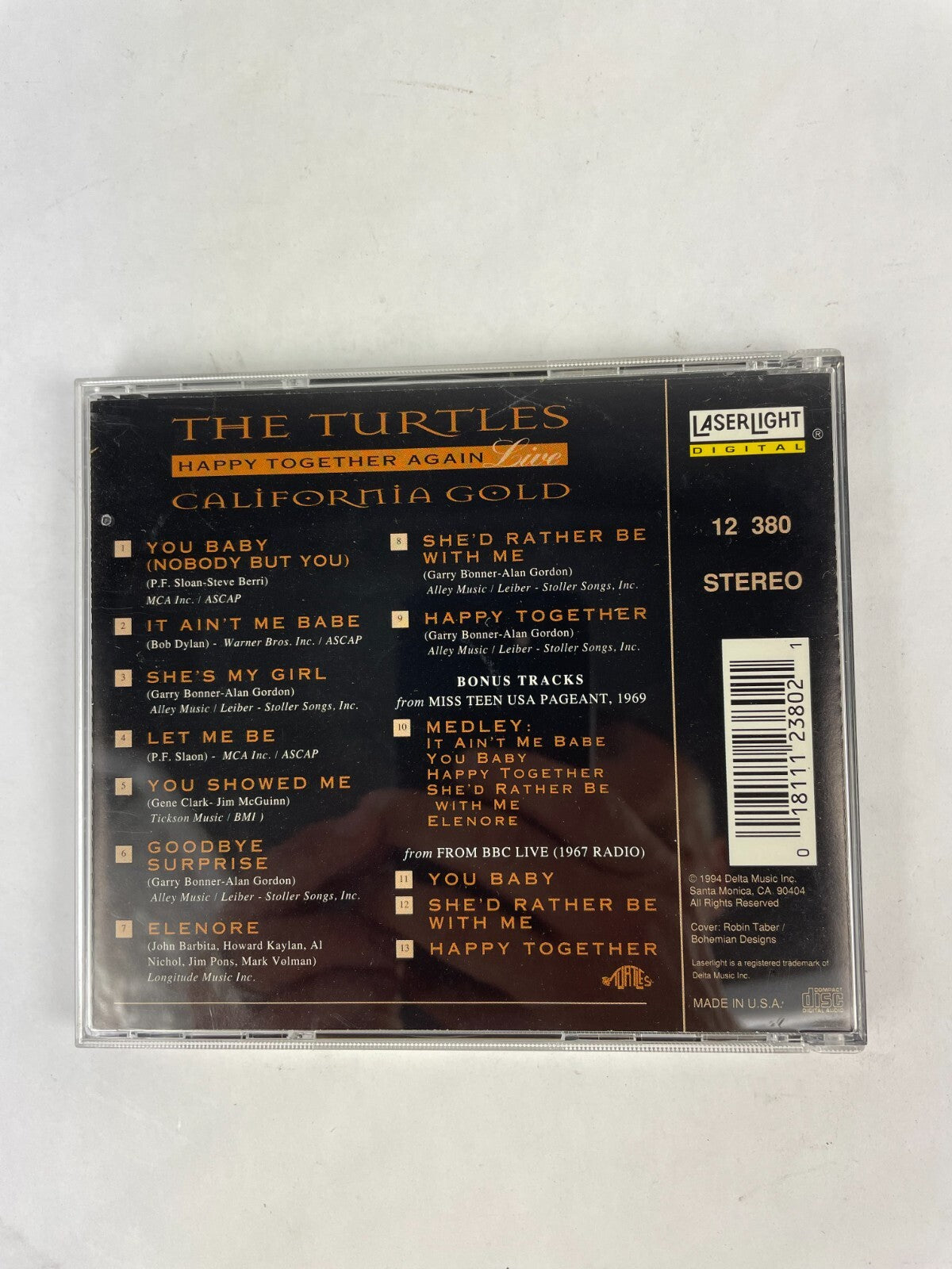 The Turtles Happy To Gether Again Live California Gold CD #4