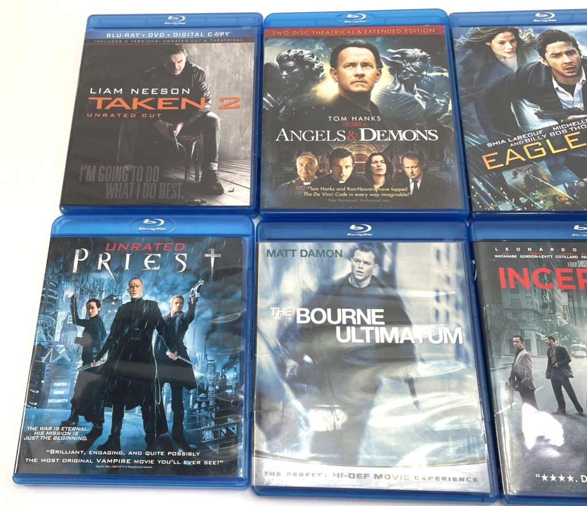 Action Thriller Blu-ray Lot of 10 Traitor, Eagle Eye, Safe House, Wanted, Priest