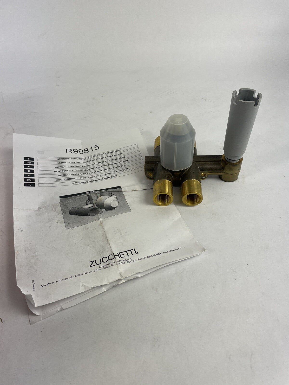 Zucchetti R99500.190E 3-hole rough in wall valve for basin mixer concealed installation