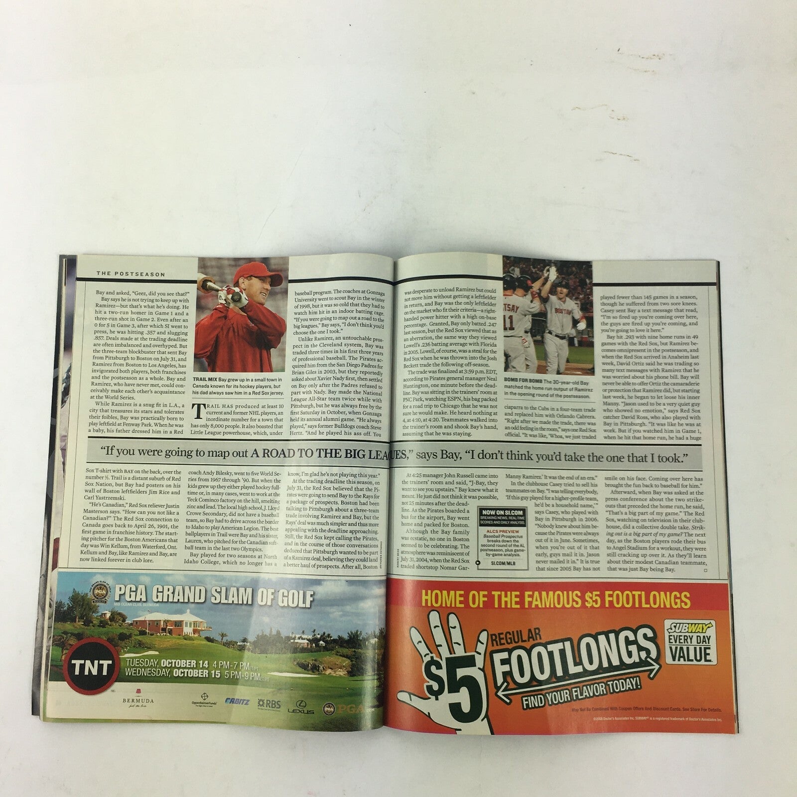 October 2008 Sports Illustrated Baseball Playoffs See Manny Run Tom Verducci