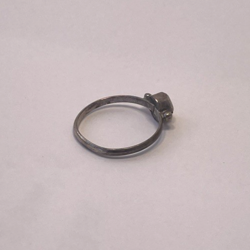 Dainty Native American Minimalist Mother Pearl 925 Sterling Silver Ring Size 3.5