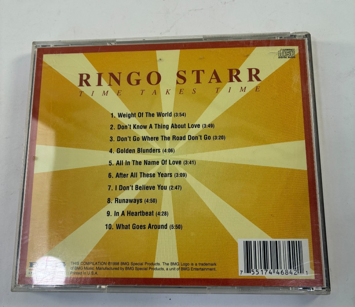 Ringo Starr Time Takes Time BMG CD 1998