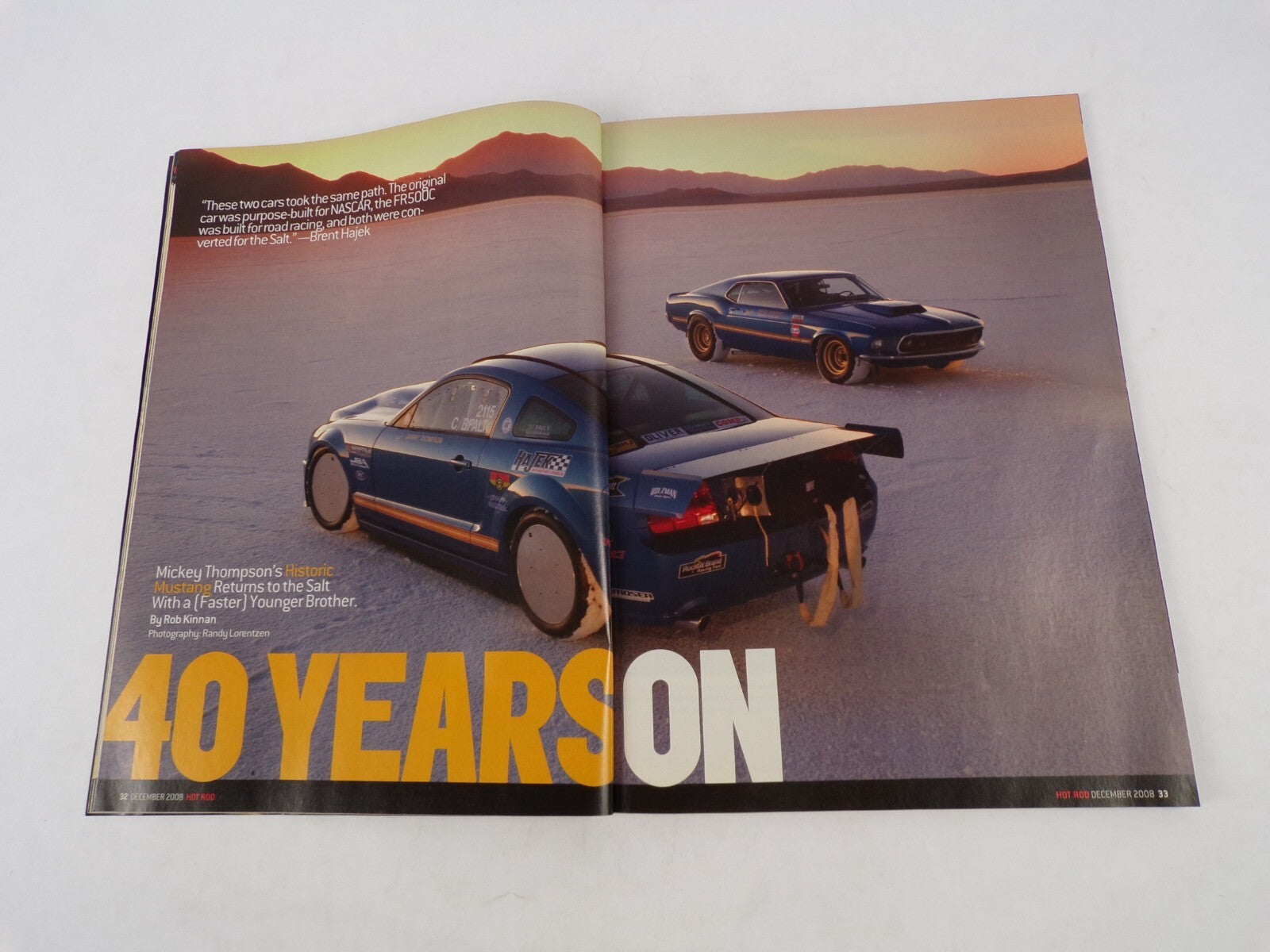 December 2008 Hot Rod Magazine Father And Son Mickey & Danny Thompson Reunite