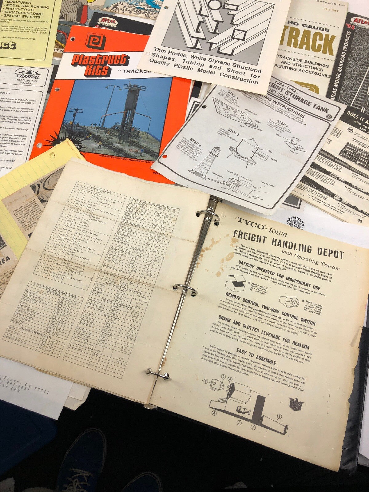 Vintage 60’s Atlas Train Blueprints for Snap-Track HO Layouts Booklets Bach Man