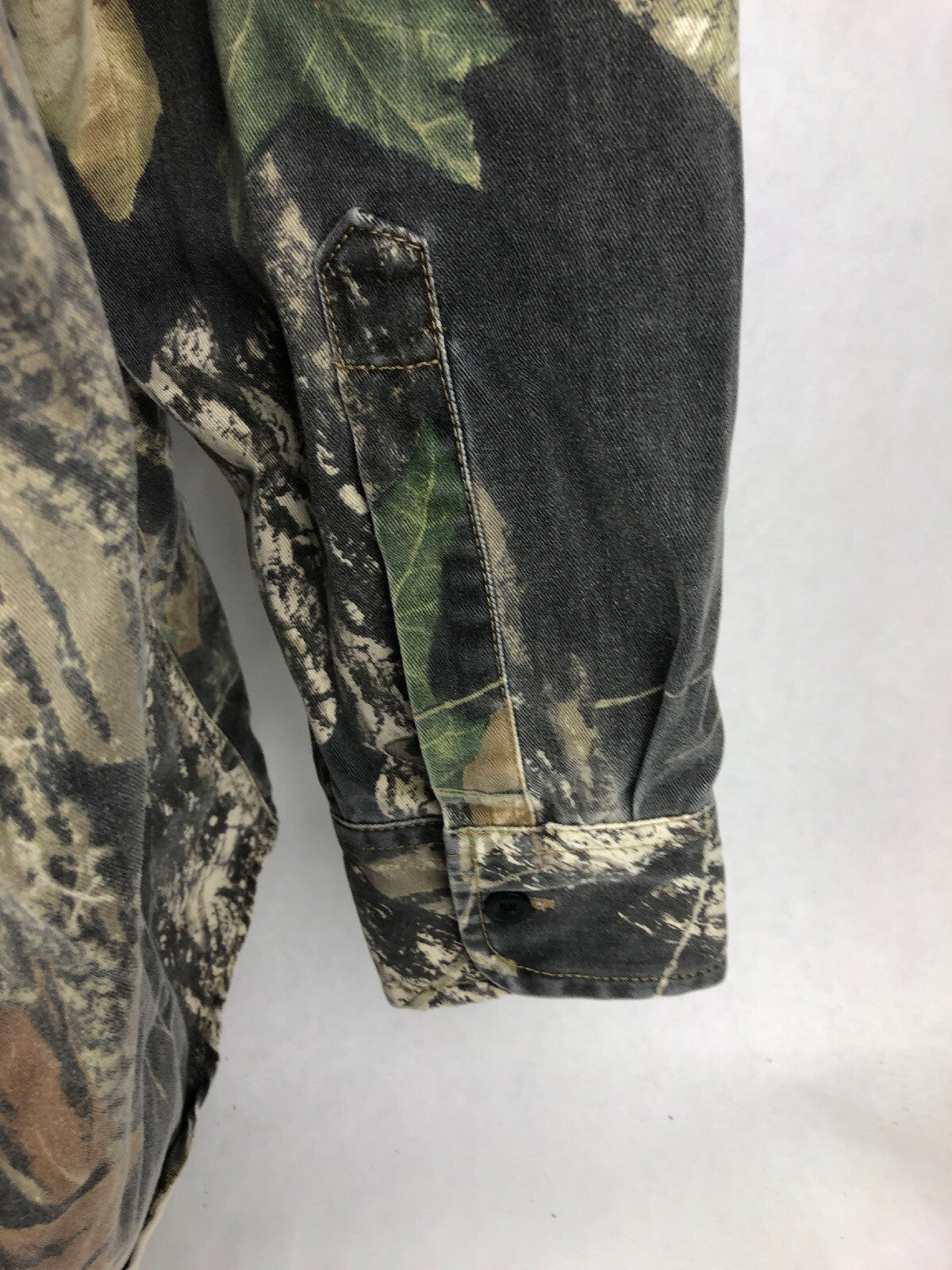 REDHEAD SILENT HIDE MOSSY OAK Bass Pro Shops Camo HEAVY Shirt Hunting Mens S