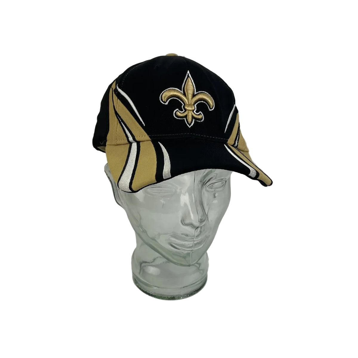 NFL New Orleans Saints Adult RBK Reebok Curve Brim Flex Cap Hat OSFA