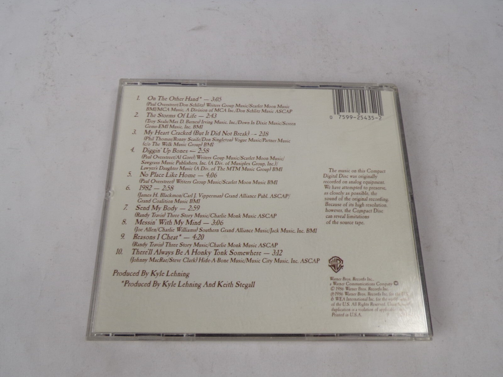 Randy Travis On The Other Hand The Storms Of Life My Heart Cracked Diggin' CD#62