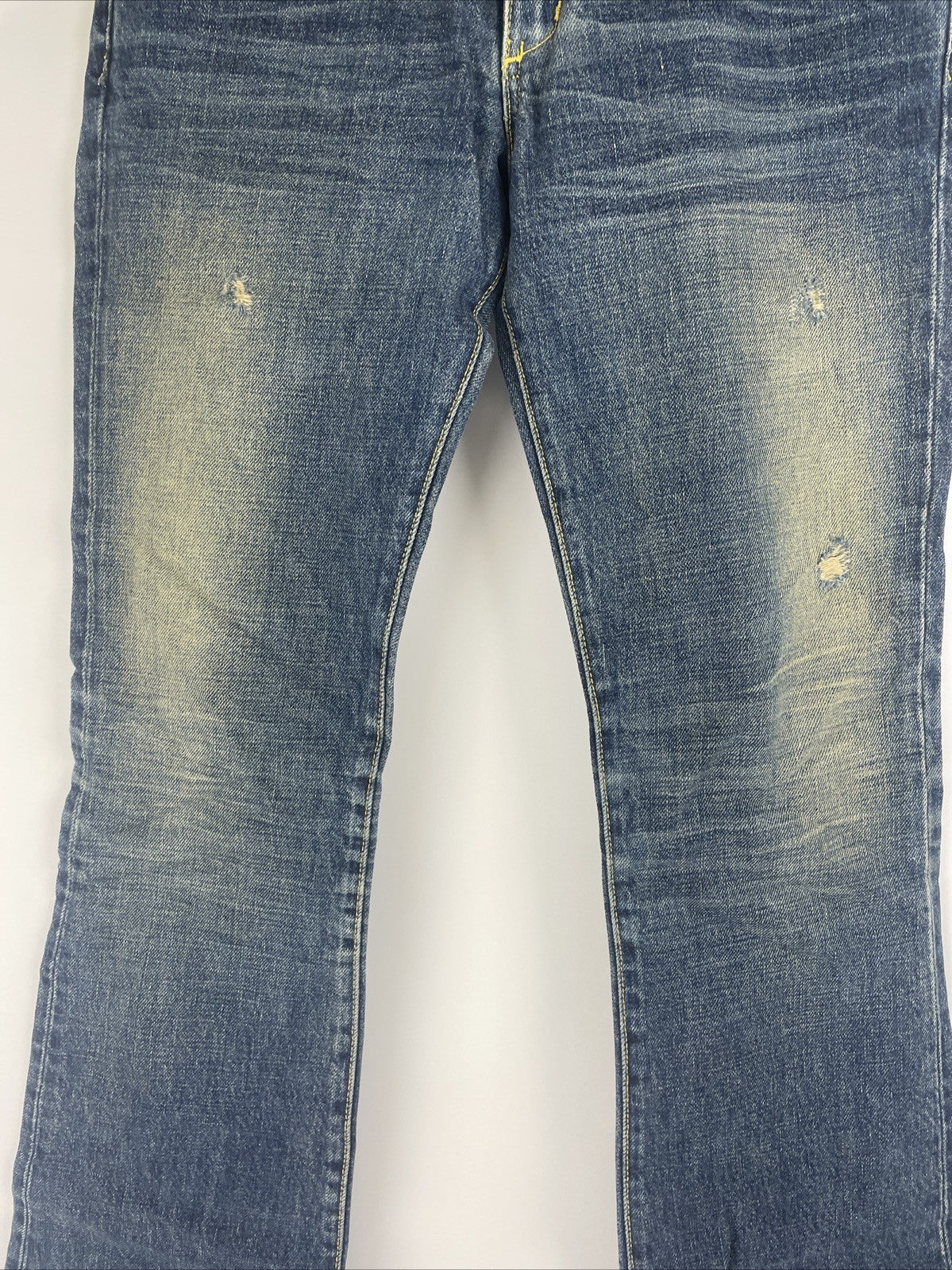 Paper Denim & Cloth 68900 Med Wash Women's Denim Jeans Sz 25 Y2K Distressed Worn