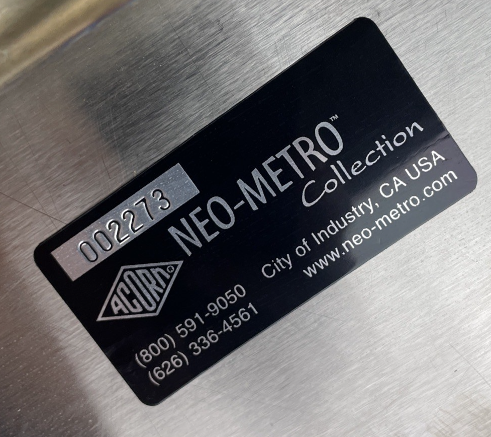 NEO METRO Collection Shallow EBB Basin 38" x 16" Under-Mount Sink Stainless