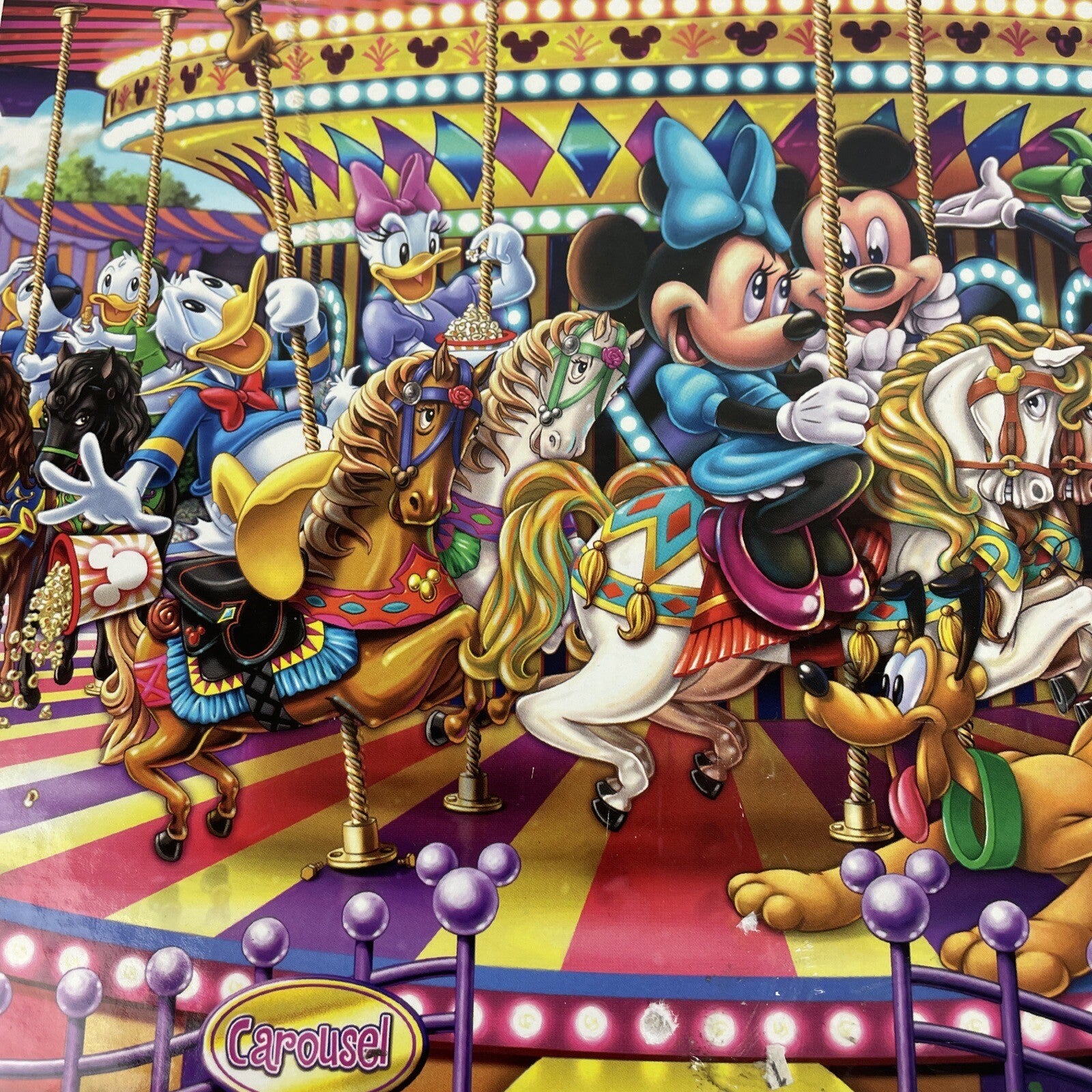 Disney 300 Piece Jigsaw Puzzle - All Disney Characters on Carousel Large Pieces
