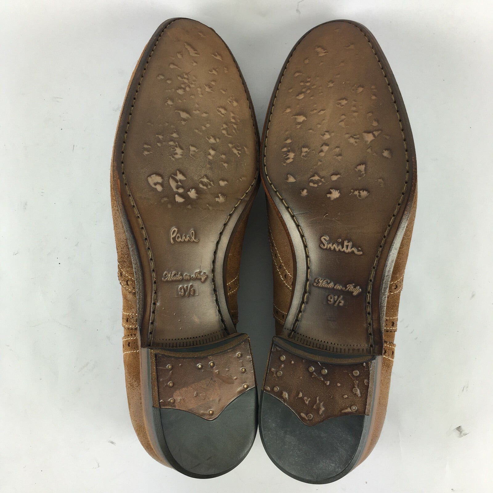 Genuine Paul Smith Stylish Brogue Style Brown Shoes for Men Size 9 1⁄2