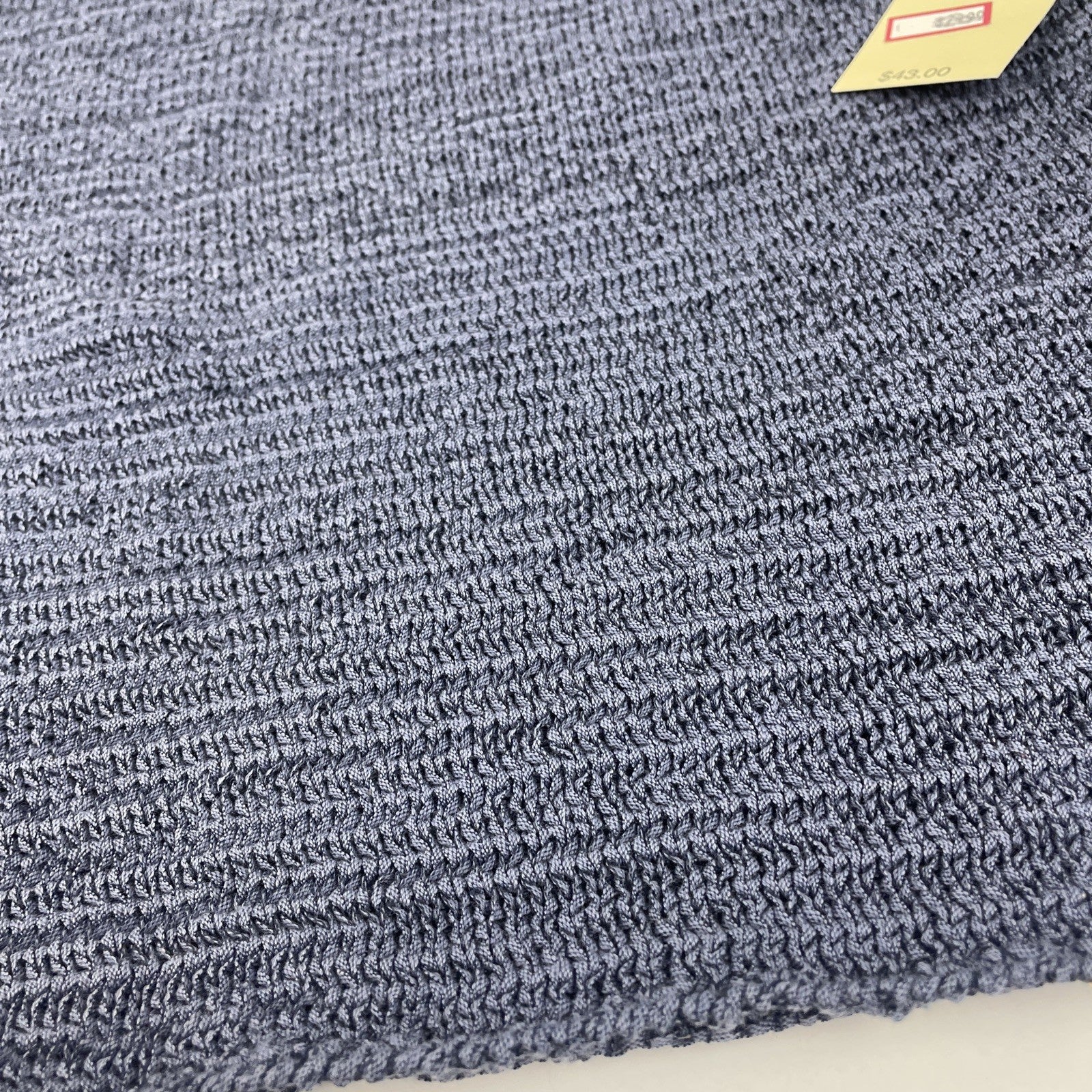 Valerie Stevens Medium M Loose Knit Sleeveless Sweater Tank Top Blue NWT
