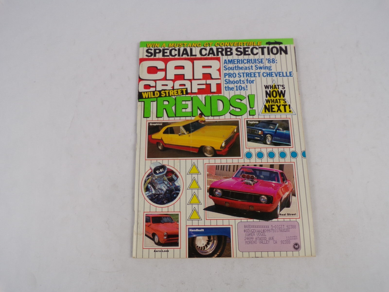 February 1987 Car Craft Wild Street Trends! Win A Mustang GT Convertible Special