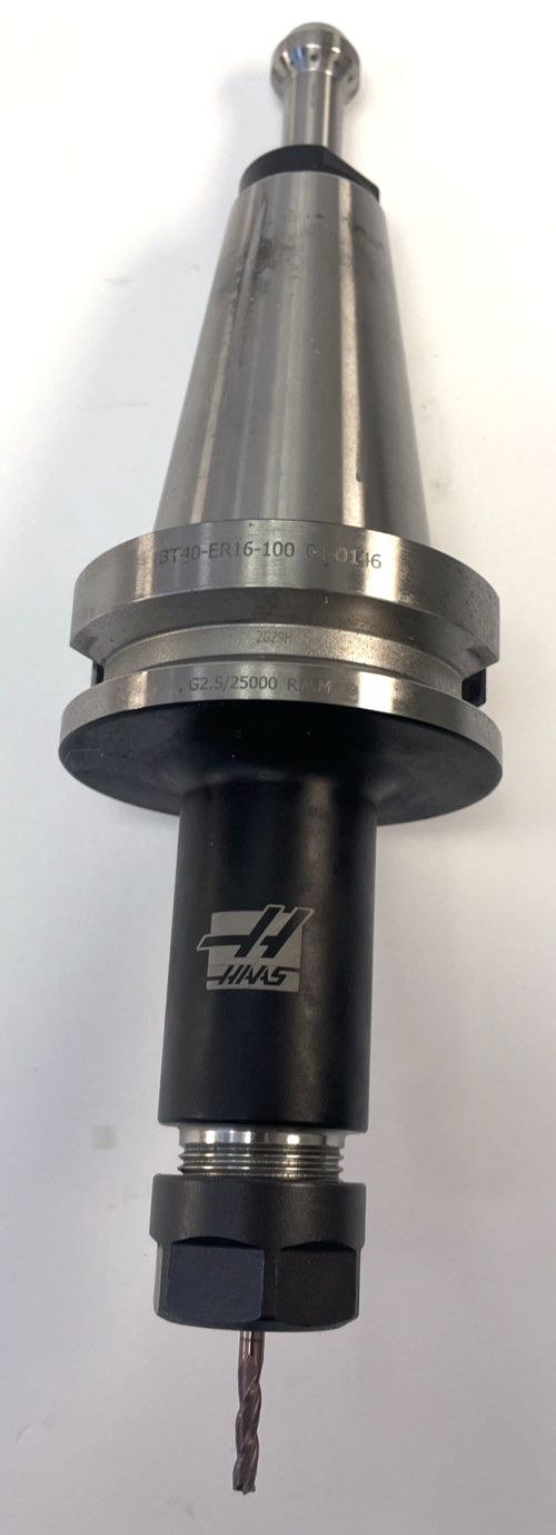 Haas BT40 ER16 Collet Chuck Tool Holder 100mm Gauge Length G2.5 25K RPM CNC OEM