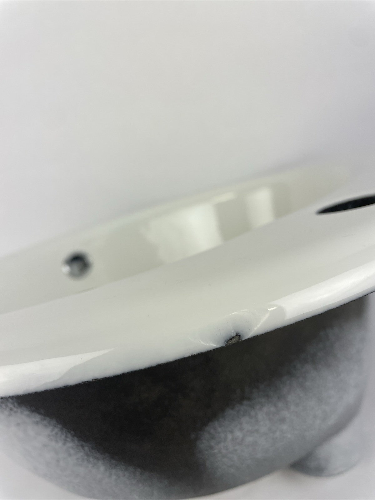 KOHLER K-2904 Farmington white cast iron drop in bathroom sink 8 inch widespread faucet centerset NOS