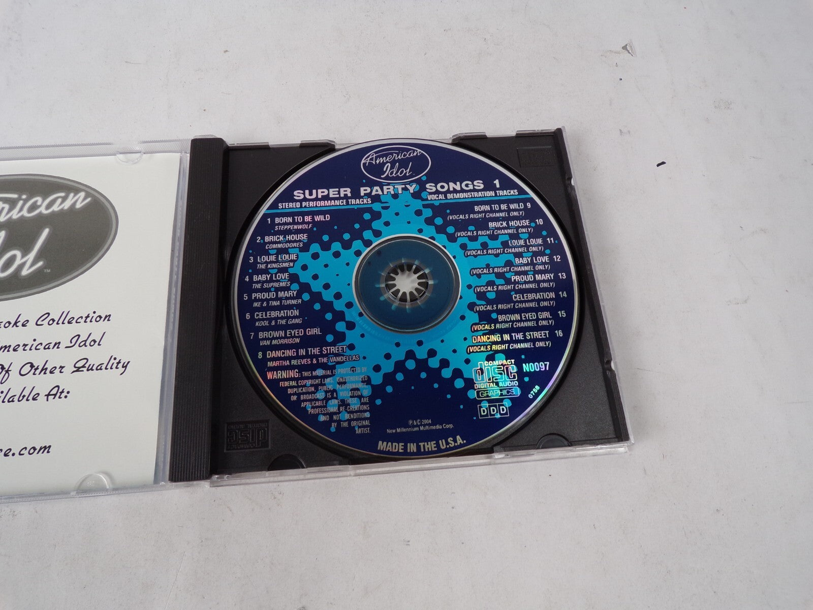 Karaoke CDG Super Party Songs Born To Be Wild Brick House Louie Louie Baby CD#62
