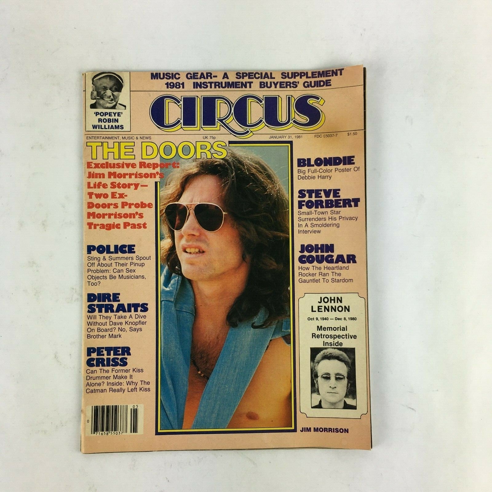 January 31,1981 Circus Magazine The Doors Blondie Steve Forbert John Cougar 