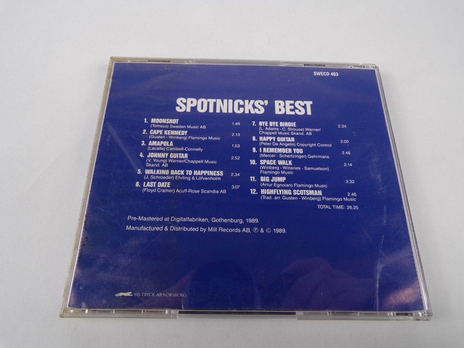 Spotnicks' Best Moonshot Cape Kennedy Amapola Johnny Guitar Last Date CD#61