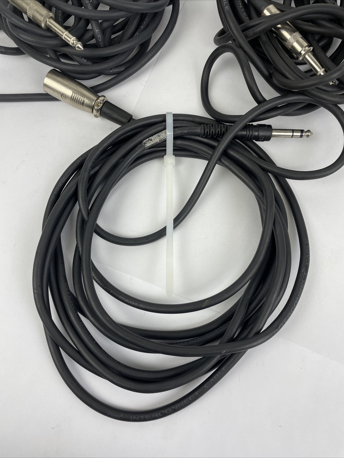 Lot of 3 x XLR 3-Pin Male to 1/4" Stereo Plug Microphone Mic Cable Cord
