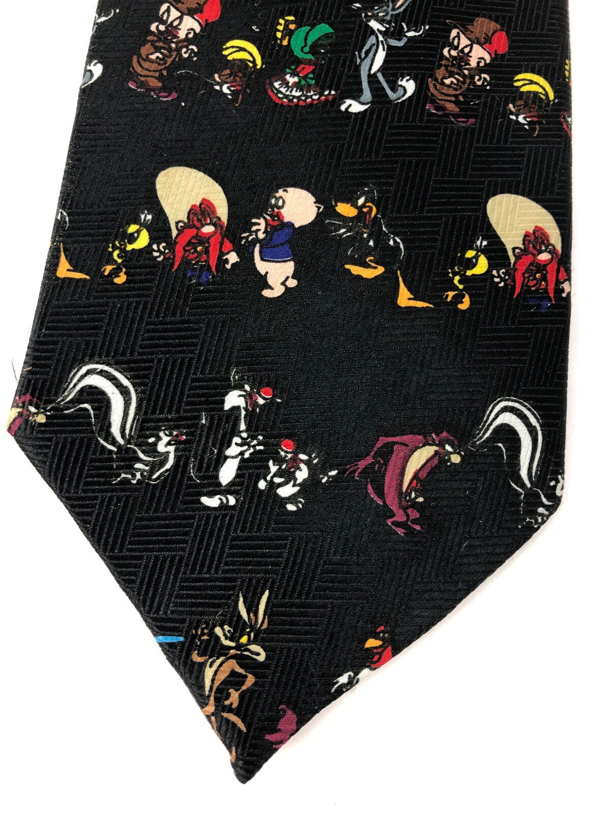 Looney Tunes Tie Necktie Black - FULL CAST OF CHARACTERS * Must See FSTSHP **