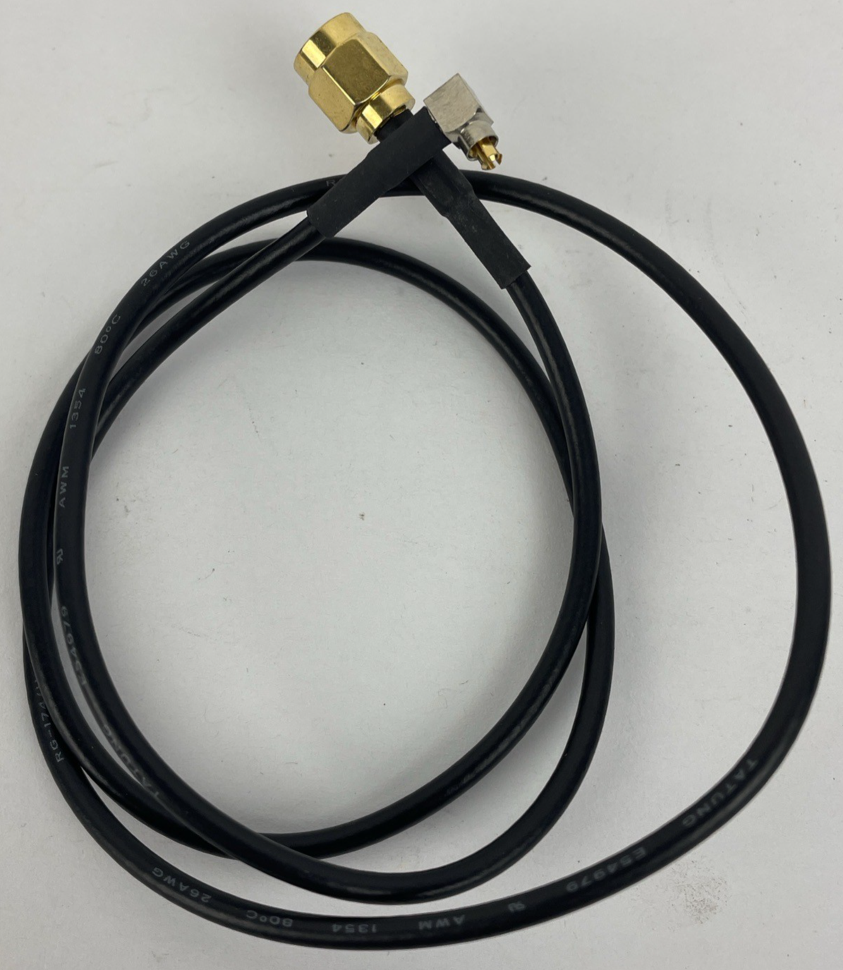 RG174 / U - N MALE to SMA MALE ANGLE Coax RF Cable USA  - Length 25"