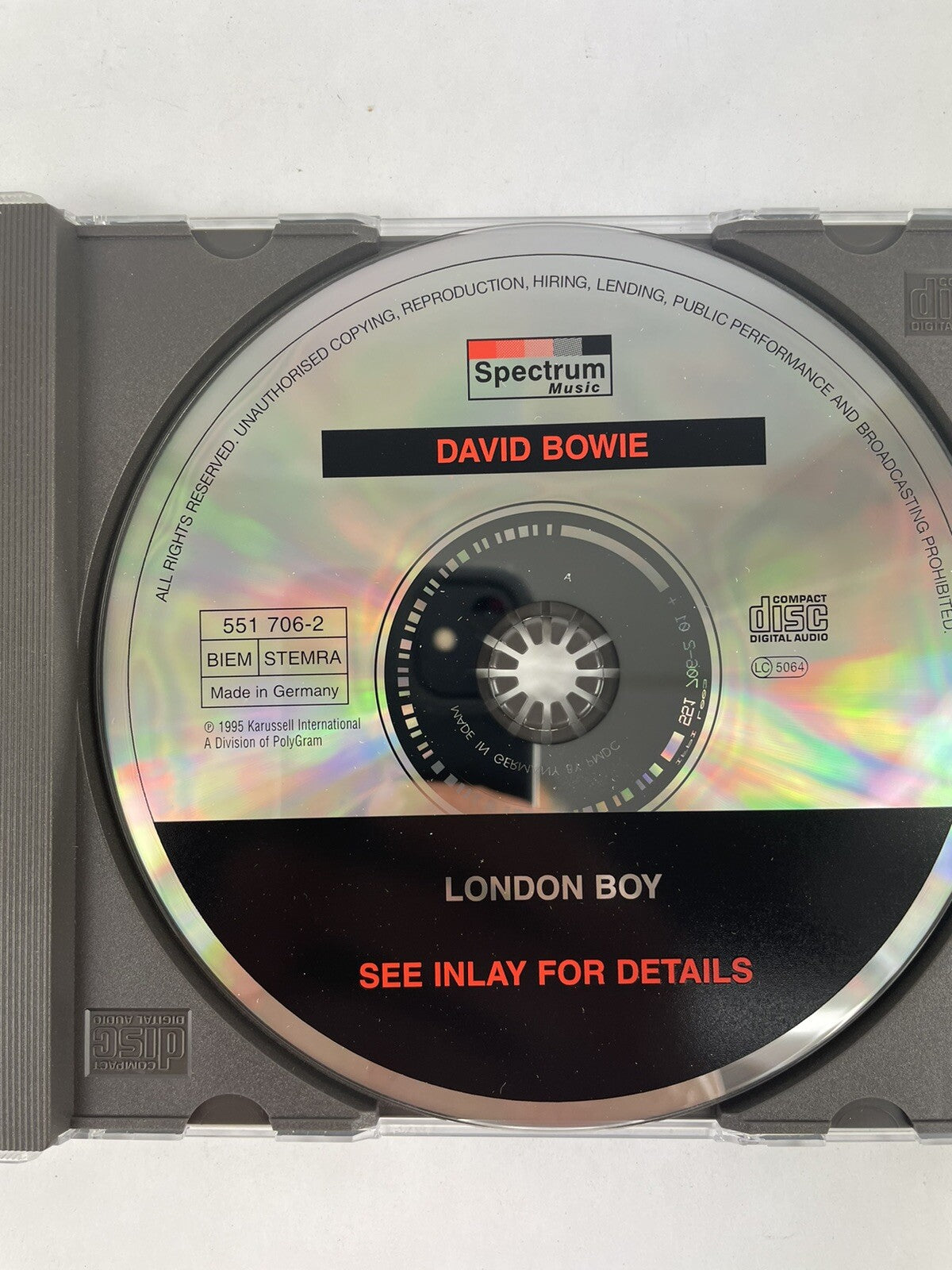 DAVID BOWIE - LONDON BOY CD ALBUM 1995   #3