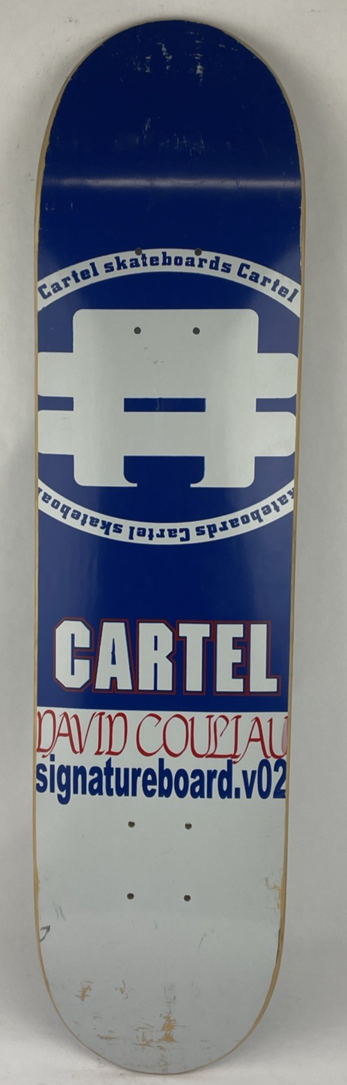 DAVID COULIAU Cartel Skateboards Pro Model Skateboard Deck 7.5 x 31." Circa 1999