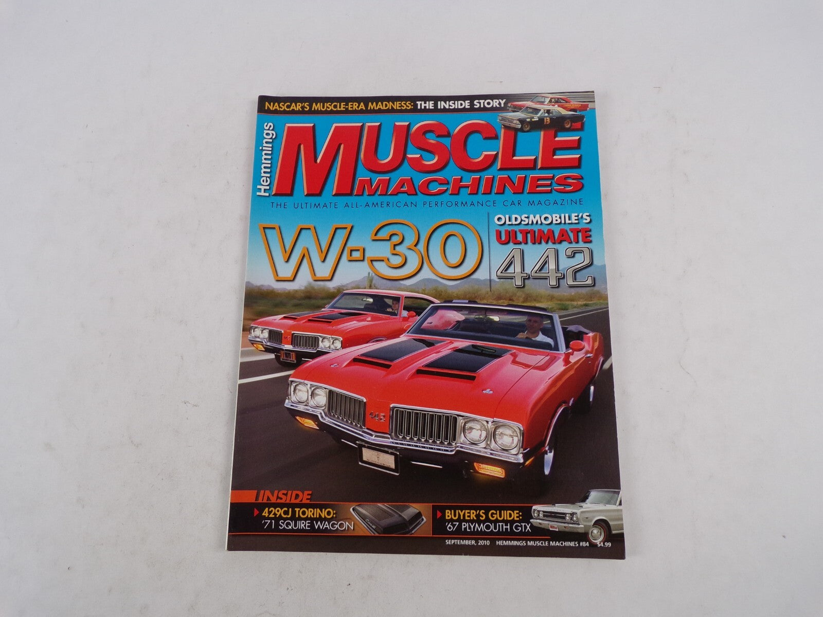 September 2010 Muscle Machines Magazine W-30 Oldmobile's Ultimate 442 Nascar's