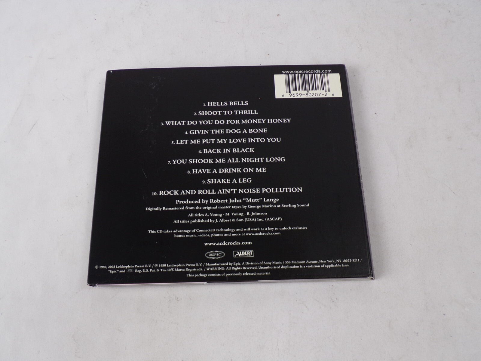 AC&DC Hells Bells Shoot To Thrill What Do You Do For Money Honey Givin The CD#62
