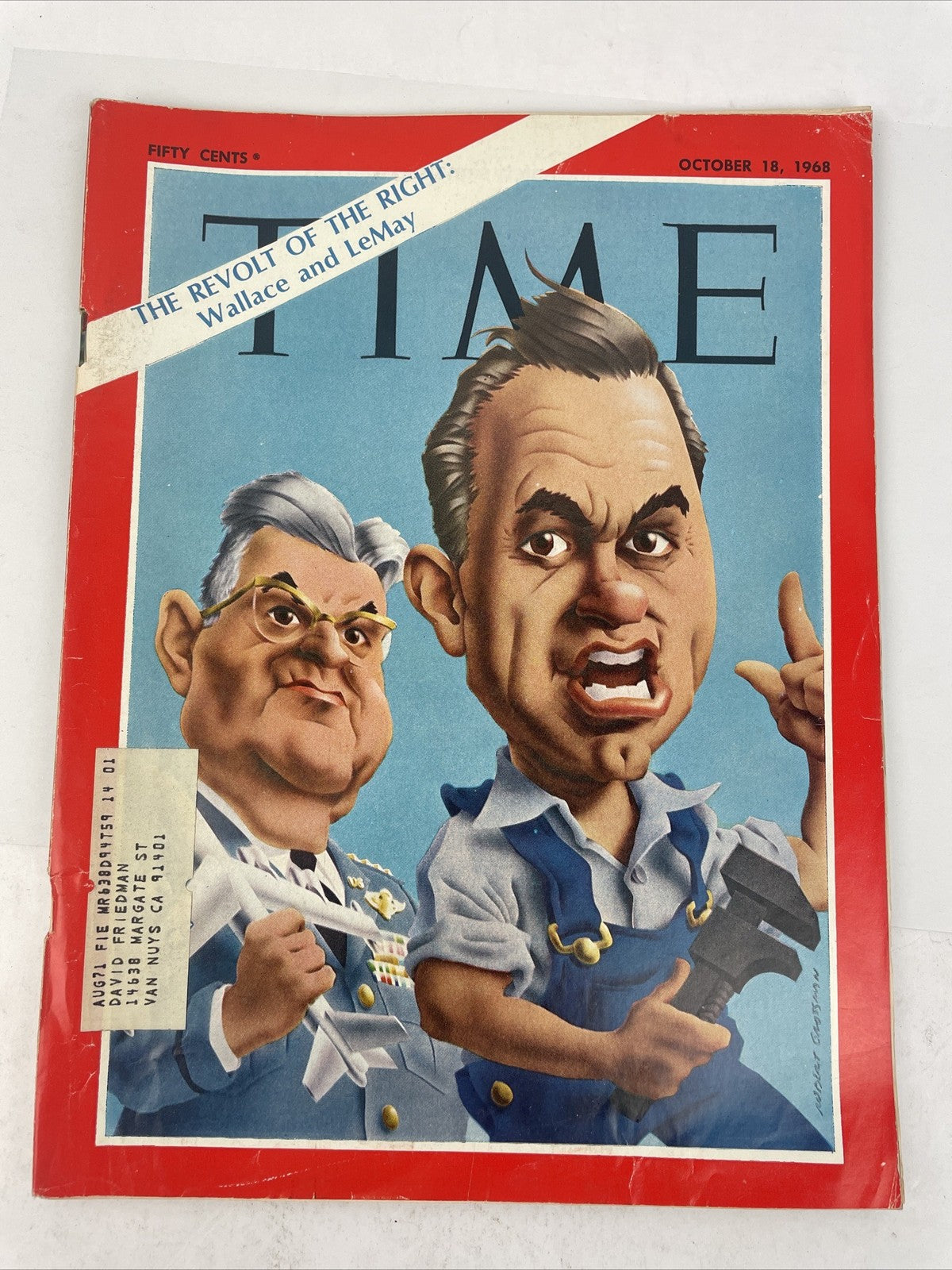 George Wallace Curtis Lemay The Revolt of The Right Time Magazin 1968 October 18