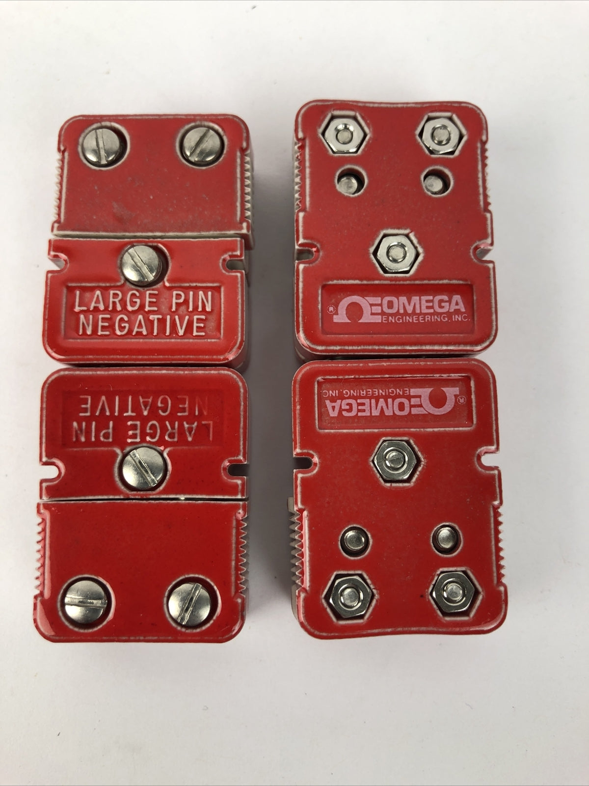 2 x Omega NOS Large Negative Pin Ceramic Ultra High Temp Connector - Free Ship
