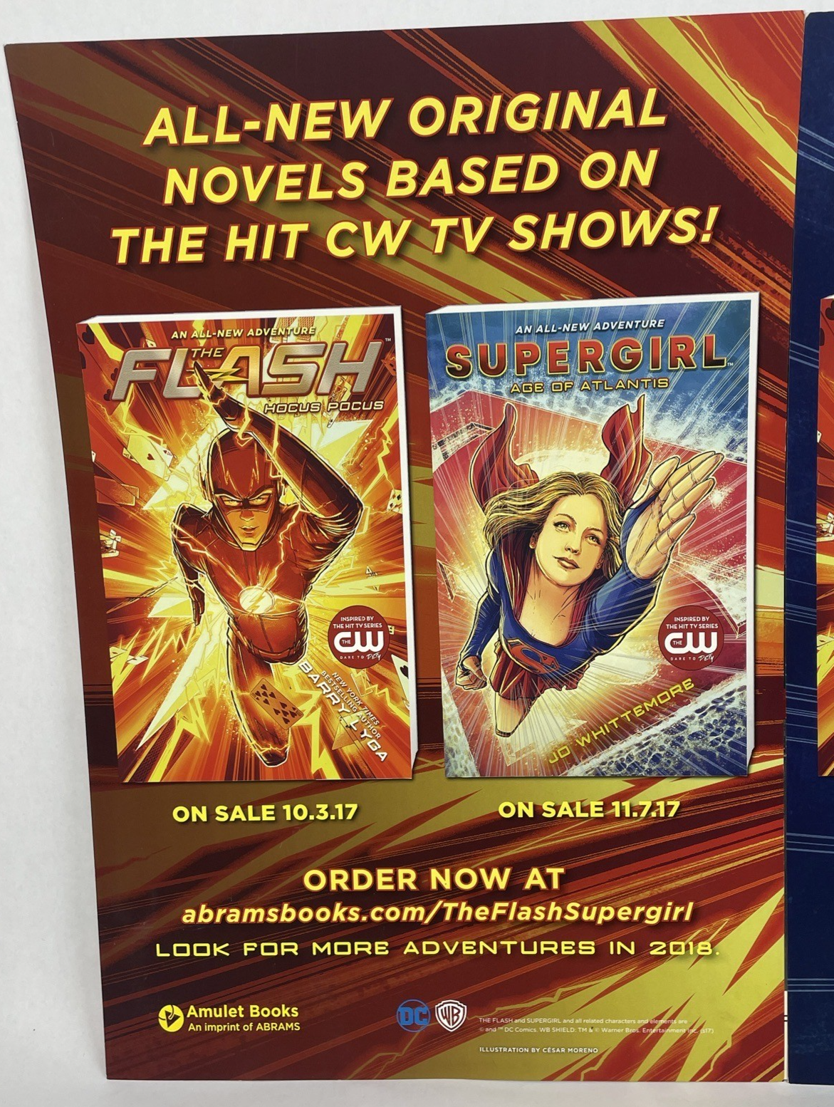 Lot of 2 SUPERGIRL  /  FLASH Dc Comics CW COMIC CON EXCLUSIVE PROMO Poster (s)