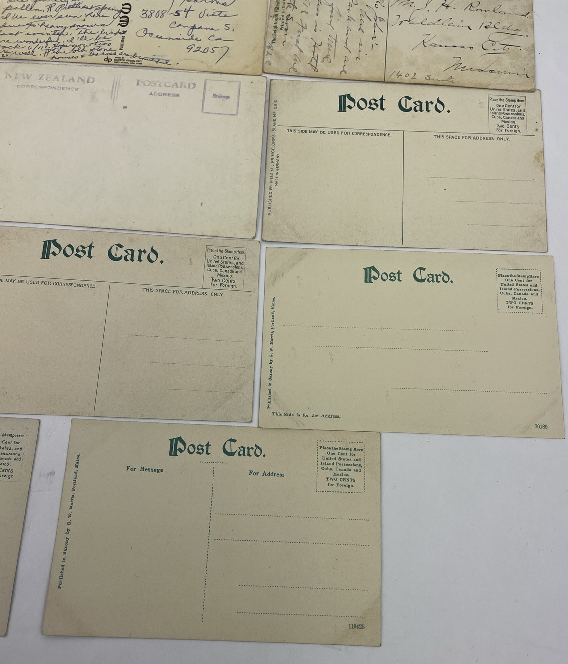 23 Postcard Lot - Unused & Used Variety - Vintage & Antique East Coast Fishing