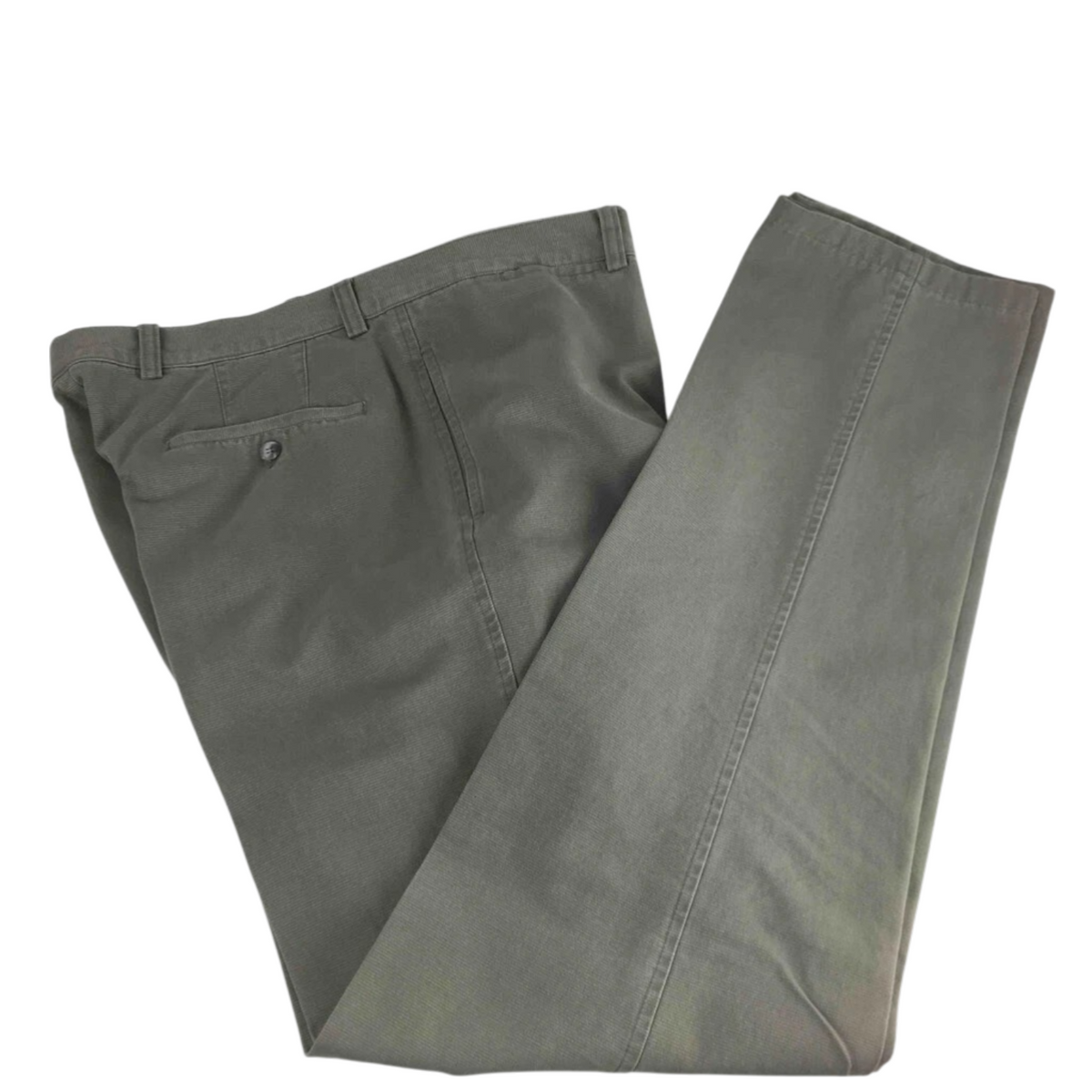 Overland Mens Dress Pants Beige Flat Front Pockets Cotton Trousers 48   34 x 35