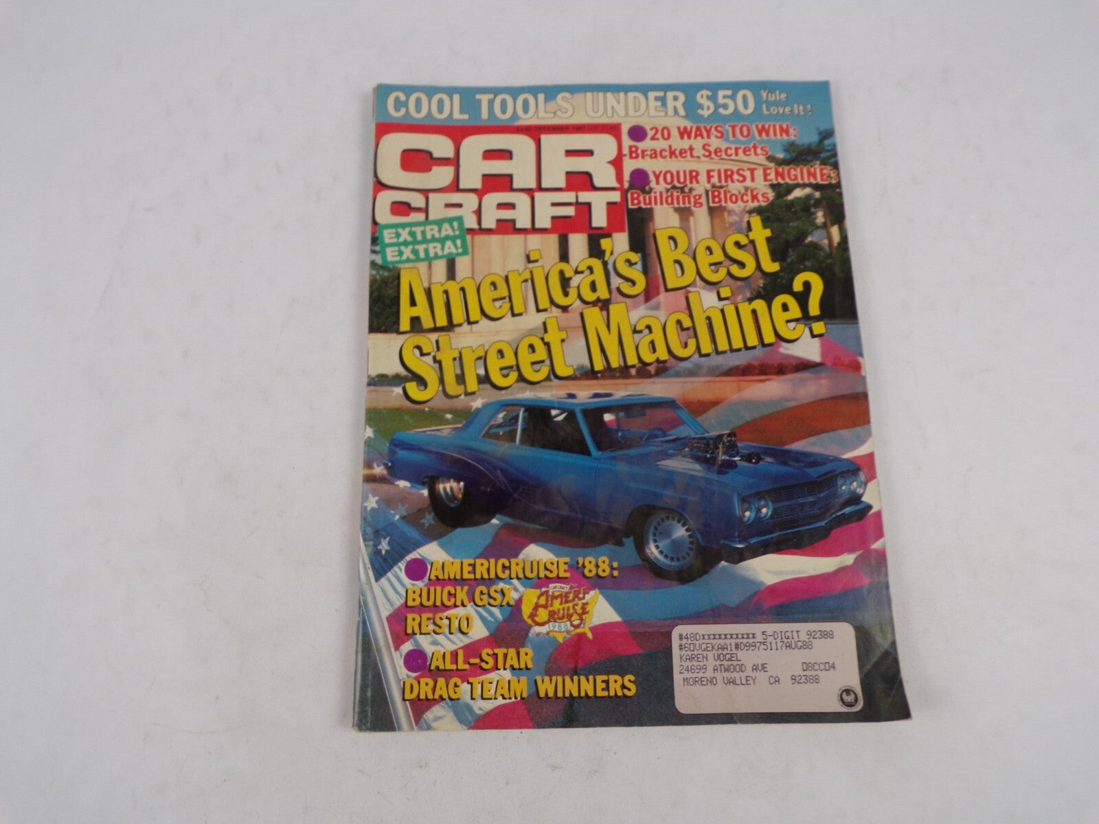 March 1987 Car Craft America's Best Street Machine? Cool Tools Under $50 20 Ways