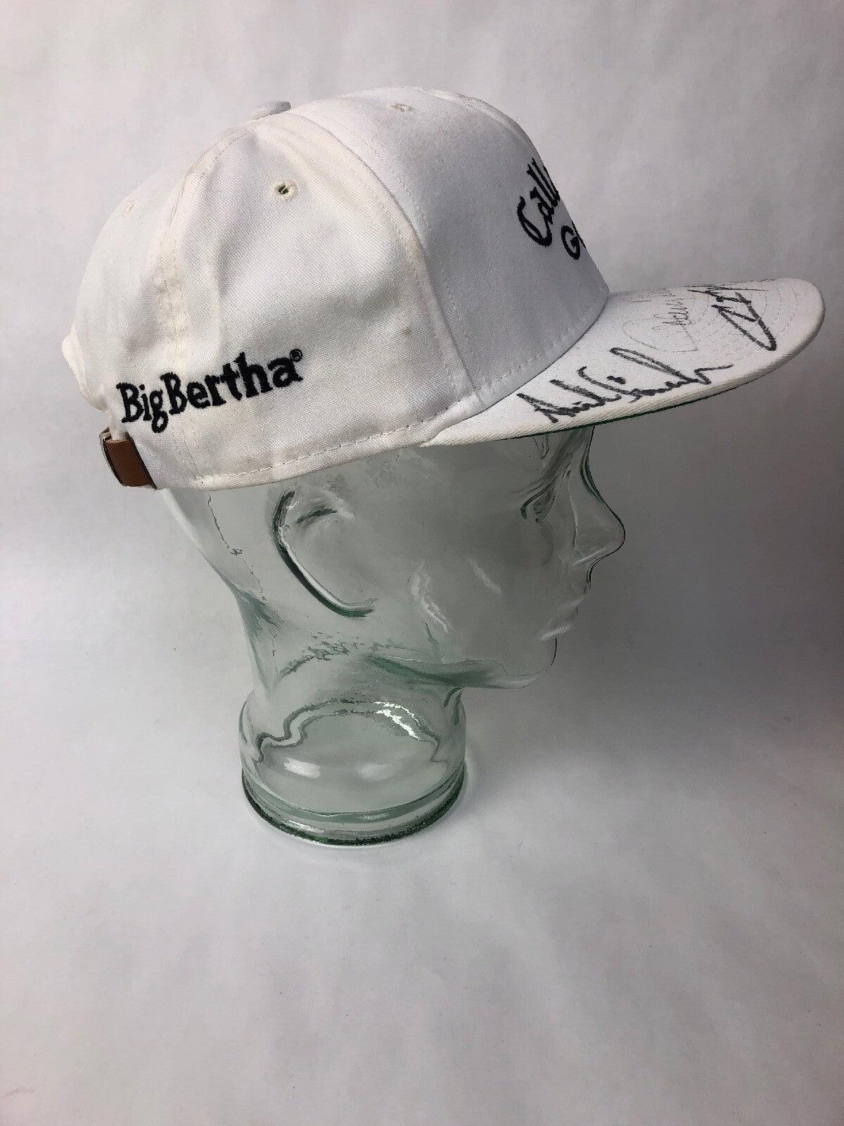 Vintage white Callaway Big Bertha golf hat rare signed autograph collectible cap