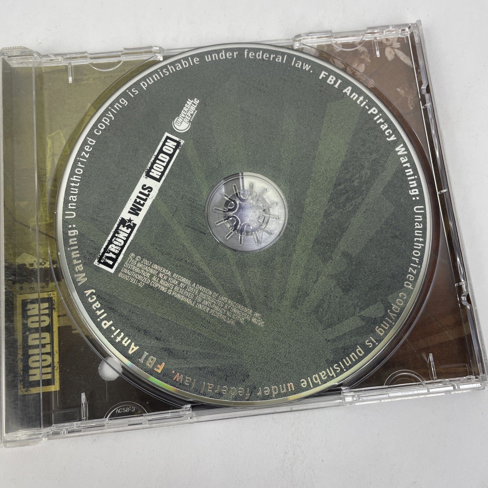 Tyrone Wells - Hold On - (Digital Audio CD 2007 Universal Records PROMO