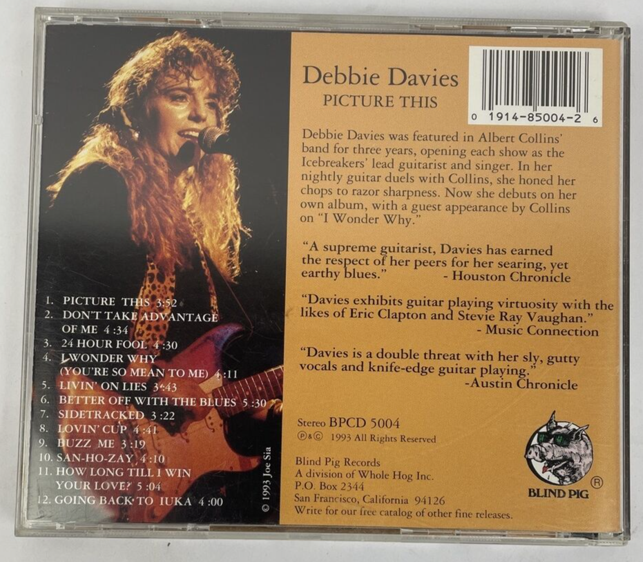 Davies, Debbie ( Digital Audio CD, 1993 ) Blind Pig Records - Mint Disc - CD